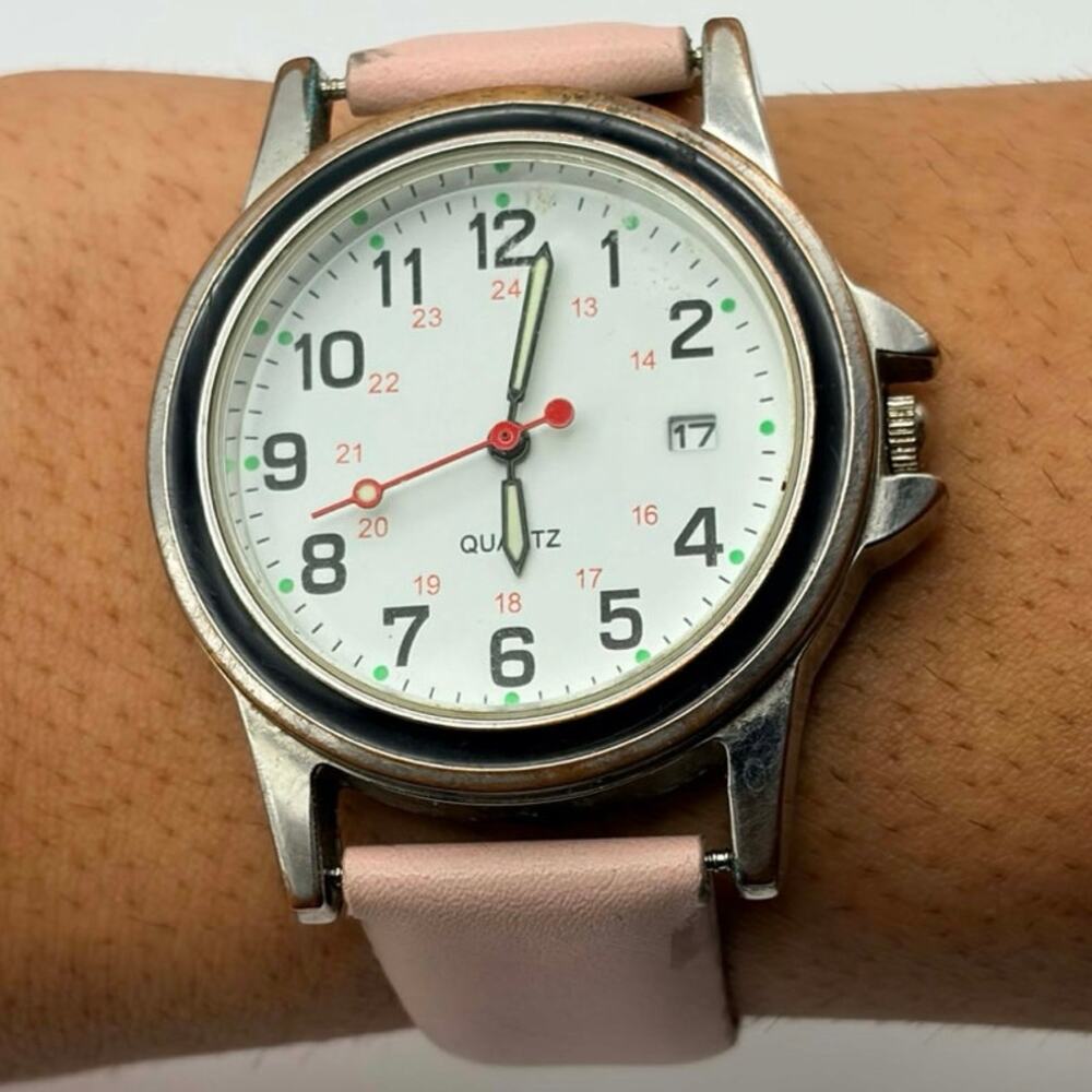 Pink & Silver Retro Men’s Watch